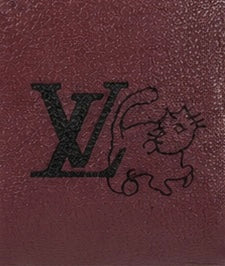 Louis Vuitton Cat Charm Speedy 30 Satchel-Burgundy