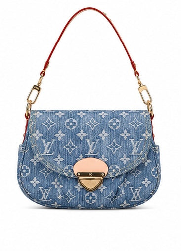 LV Pleaty Denim Shoulder Bag