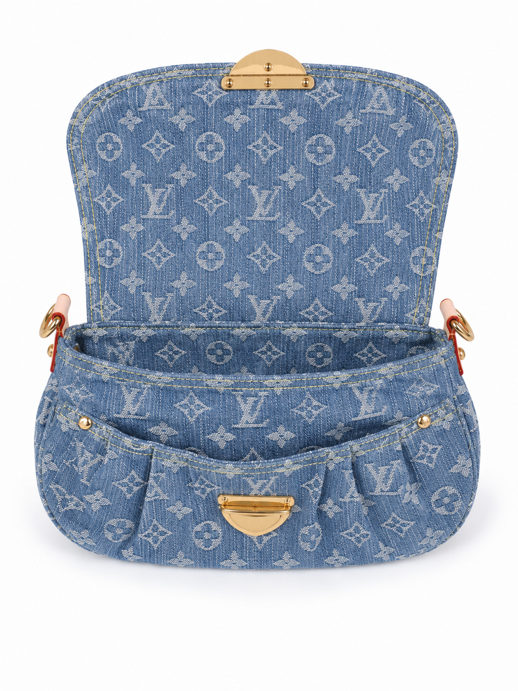 LV Pleaty Denim Shoulder Bag