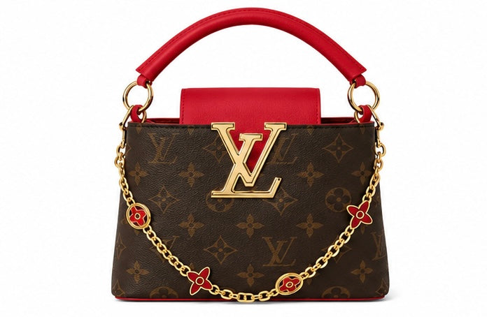 LV Mini Monogram Top Handle Satchel – Brown/Red
