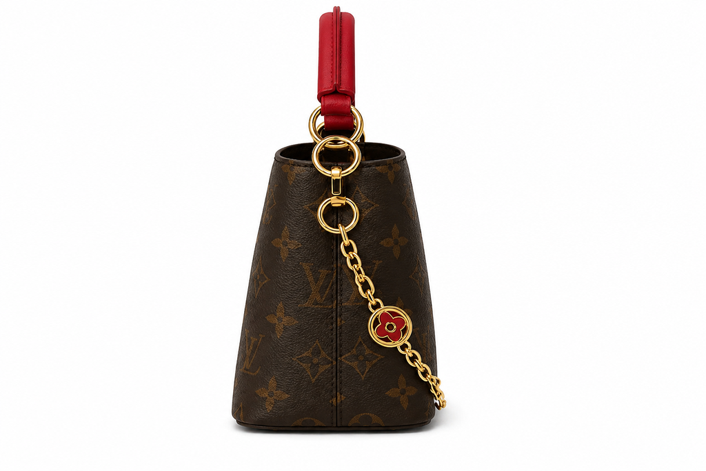 LV Mini Monogram Top Handle Satchel – Brown/Red