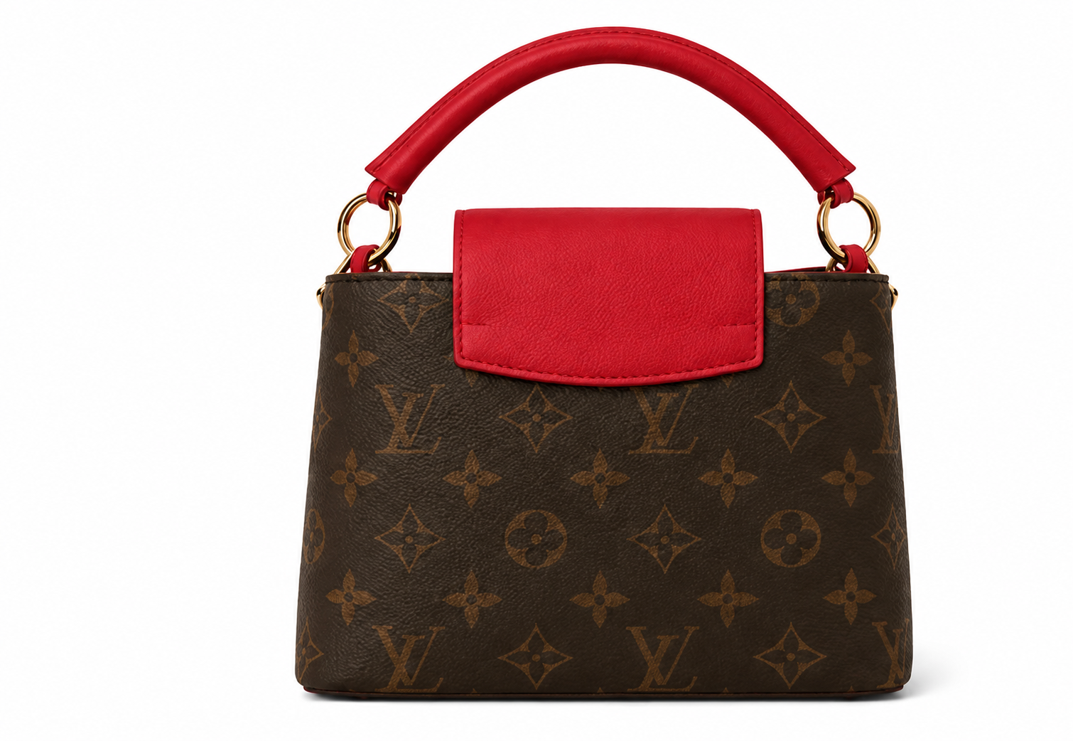 LV Mini Monogram Top Handle Satchel – Brown/Red