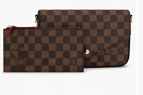 LV Pochette Félicie Shoulder Bag-Damier