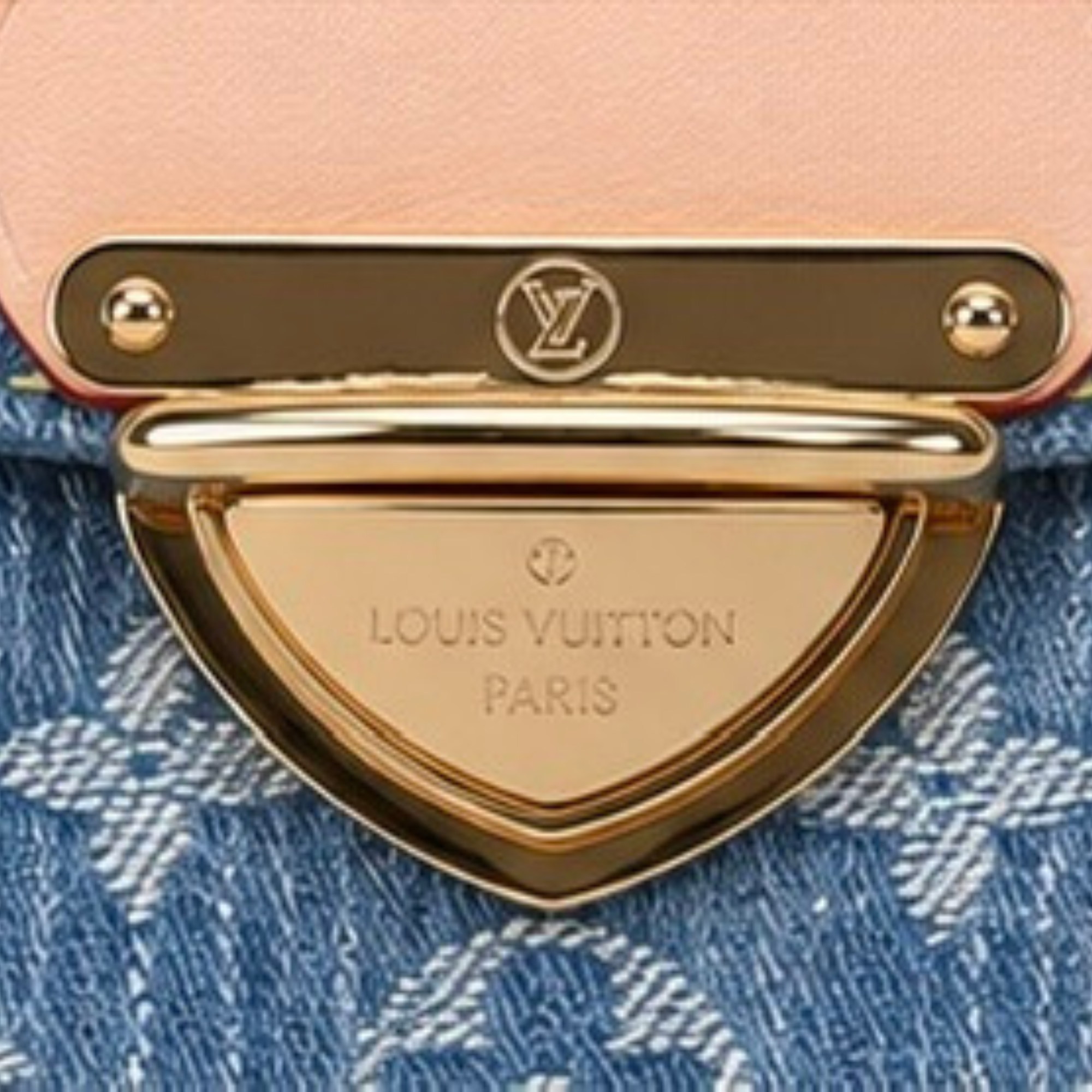LV Pleaty Denim Shoulder Bag